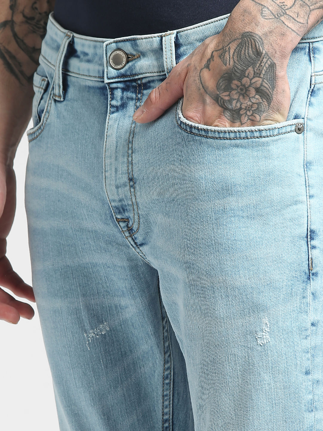 Blue Low Rise Liam Skinny Jeans - Image 5