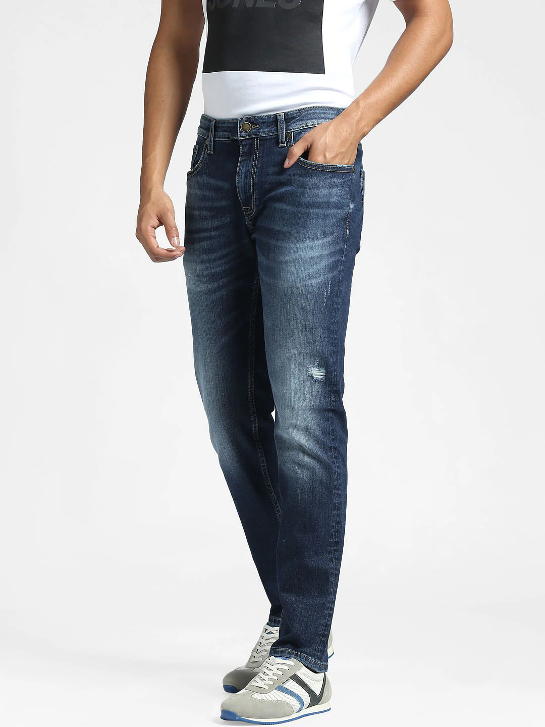 Blue Low Rise Tim Anti Fit Jeans - Image 3
