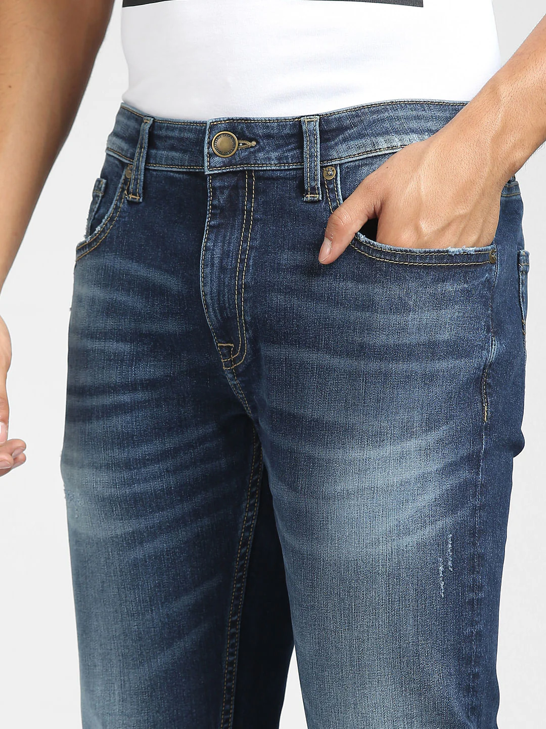 Blue Low Rise Tim Anti Fit Jeans - Image 5