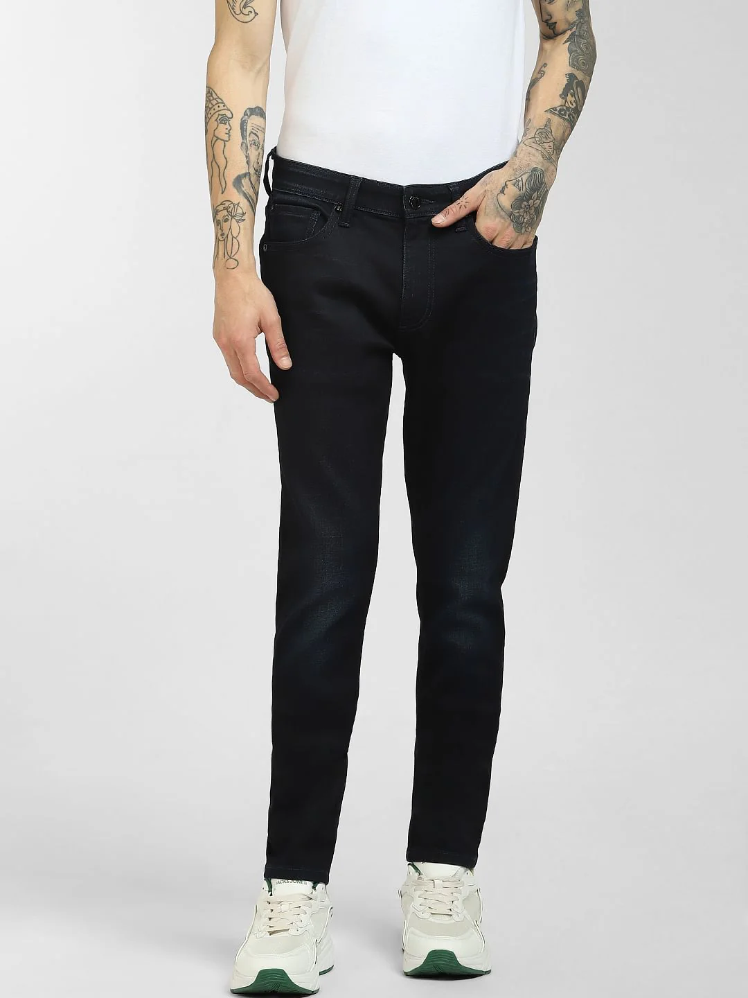 Dark Blue Low Rise Liam Skinny Jeans - Image 2