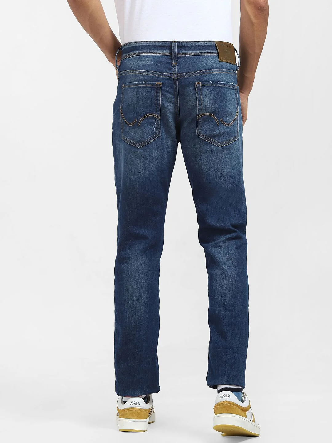 Blue Low Rise Faded Slim Fit Jeans - Image 4