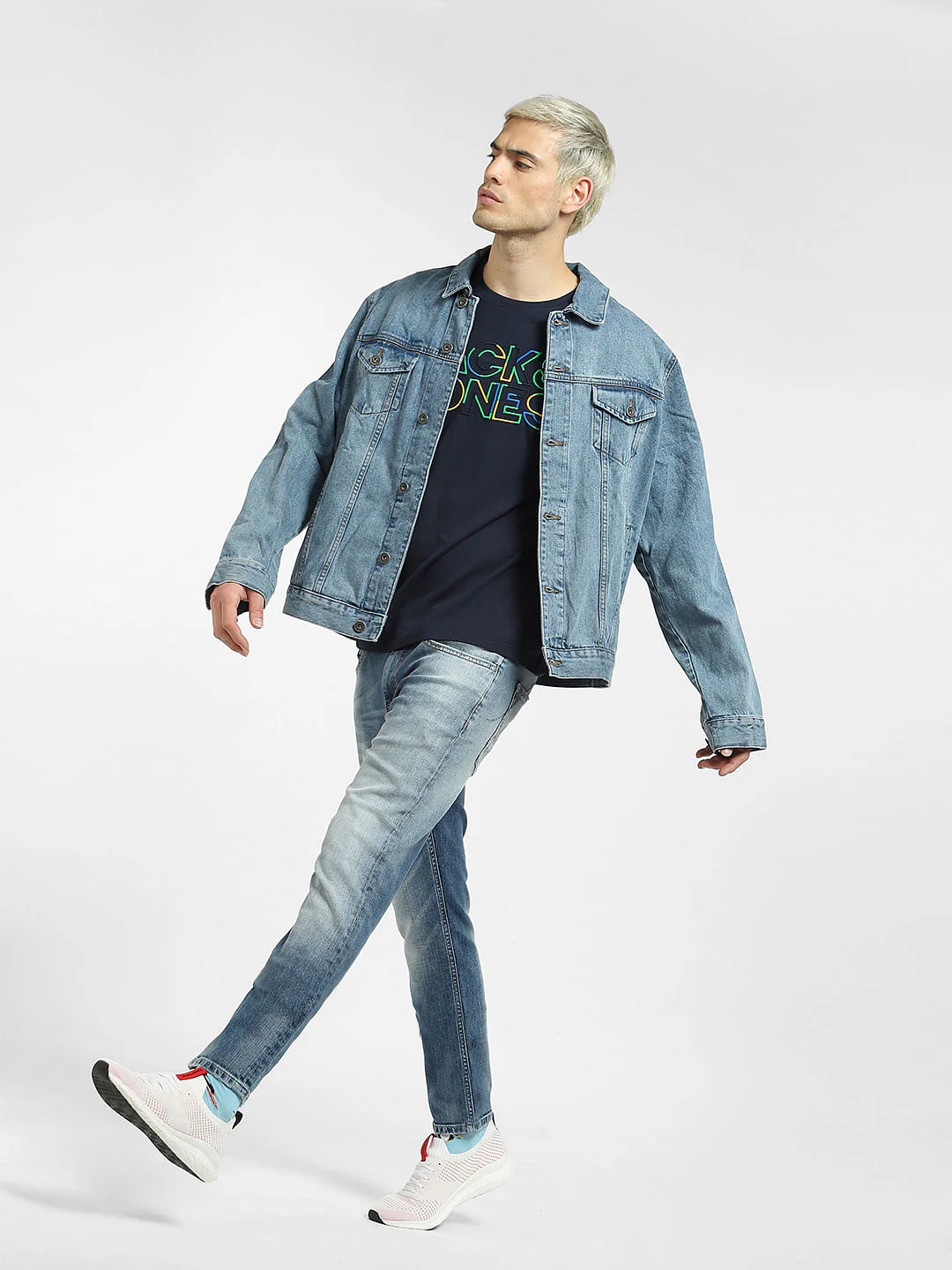 Blue Low Rise Tim Anti Fit Jeans