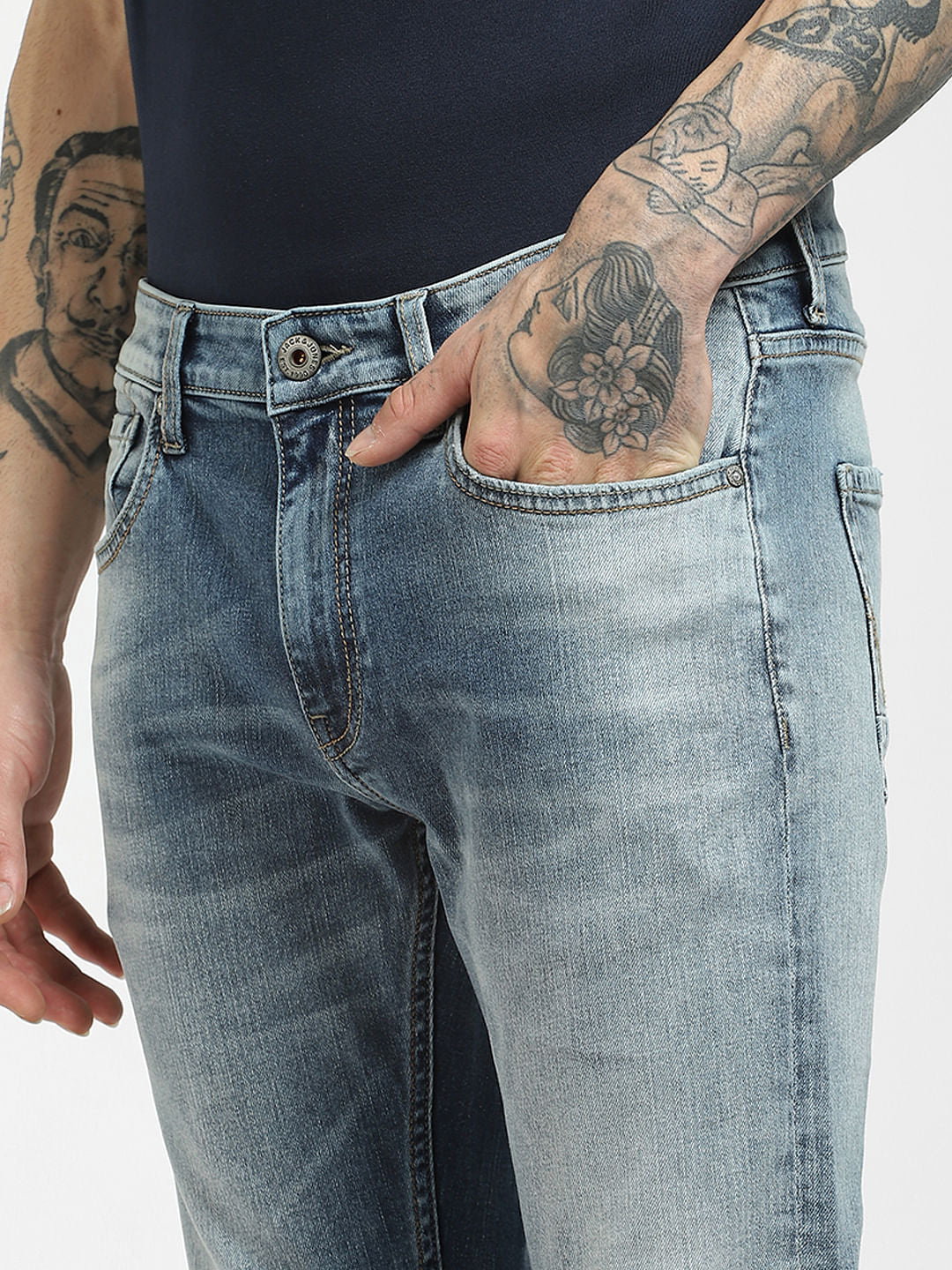 Blue Low Rise Tim Anti Fit Jeans - Image 5