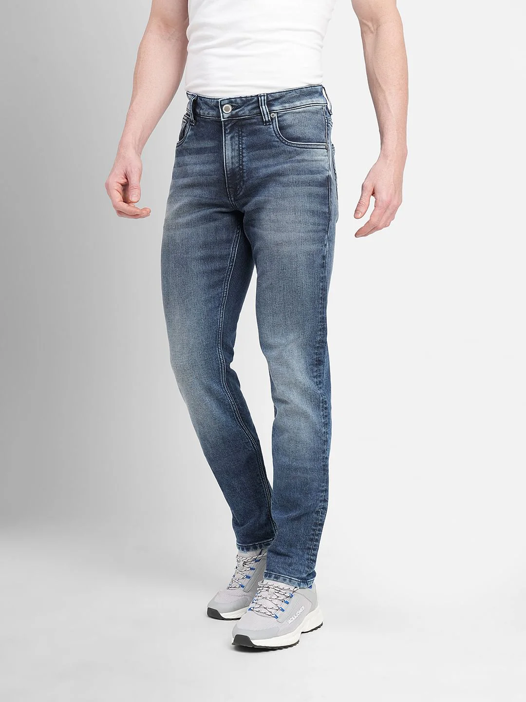 Blue Low Rise Glenn Slim Fit Jeans - Image 3