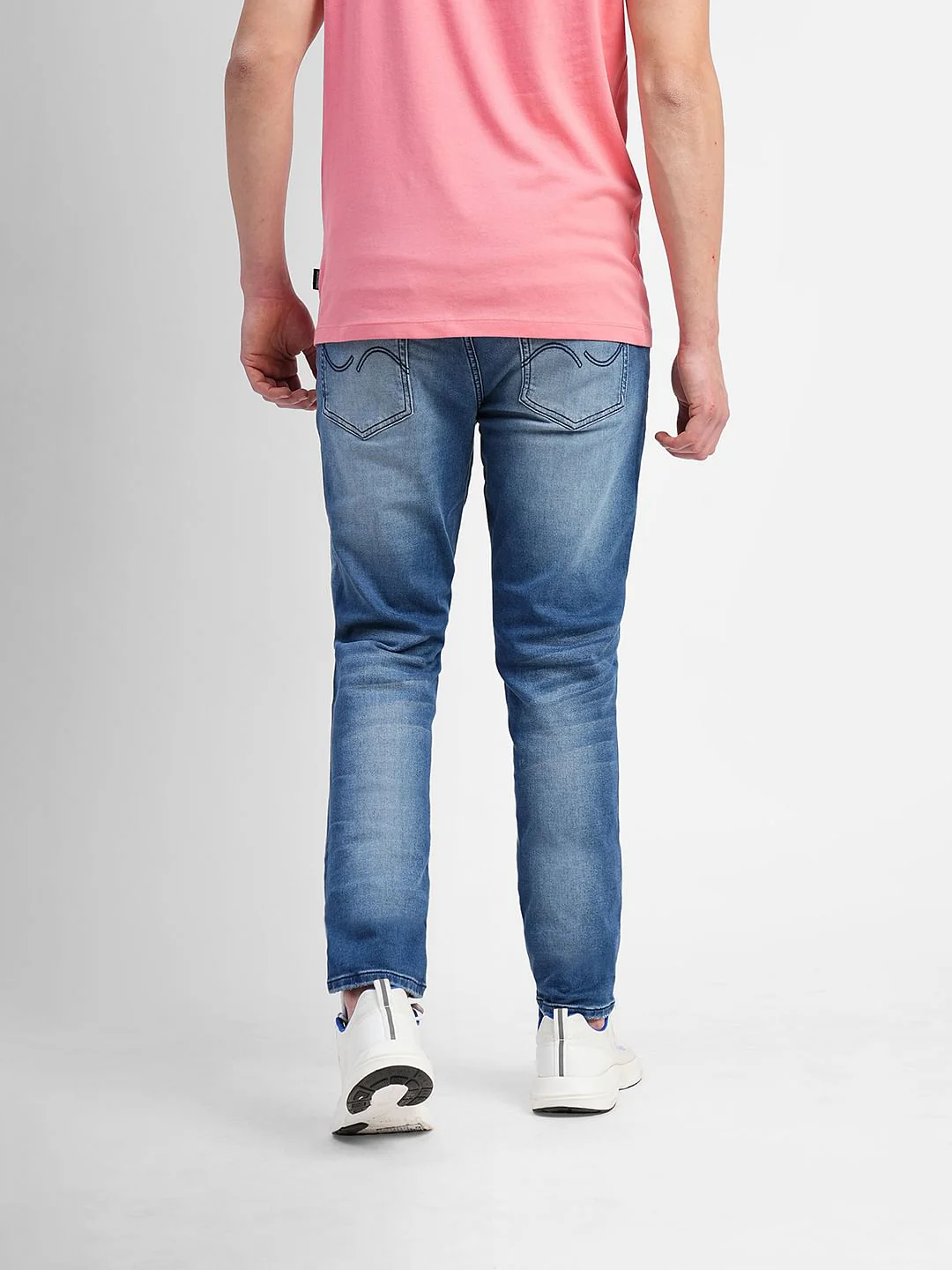 Blue Low Rise Washed Ben Skinny Fit Jeans - Image 4
