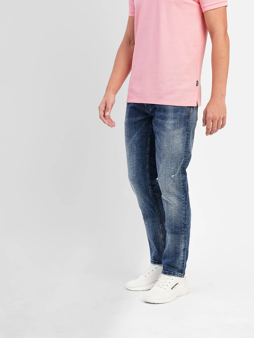 Blue Low Rise Washed Ben Skinny Jeans - Image 3