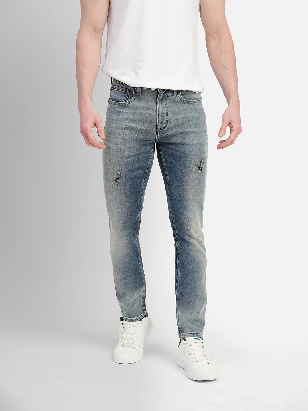 Light Blue Low Rise Washed Glenn Slim Jeans - Image 2