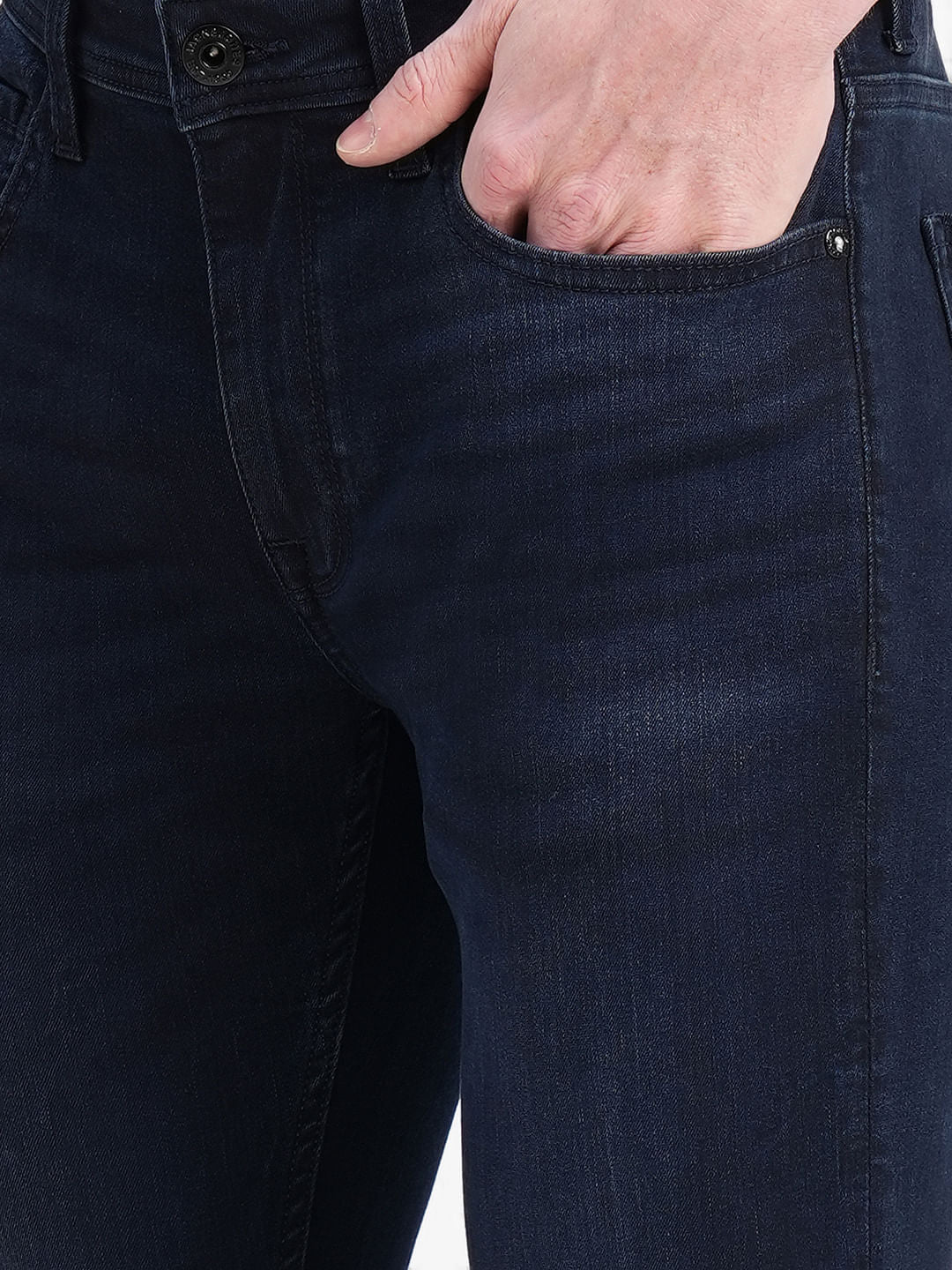 Dark Blue Low Rise Liam Skinny Jeans - Image 5