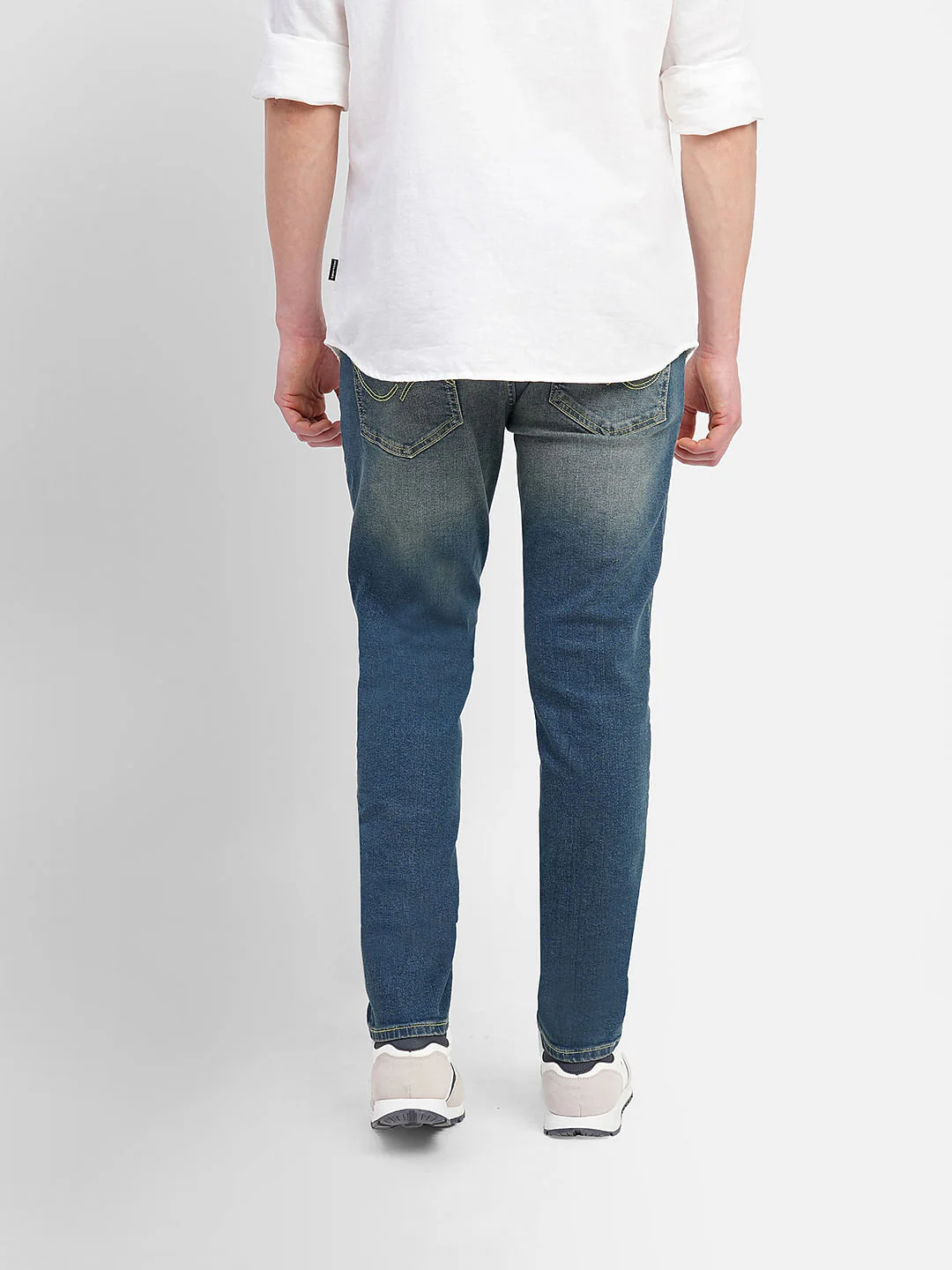 Blue Low Rise Washed Ben Skinny Jeans - Image 4