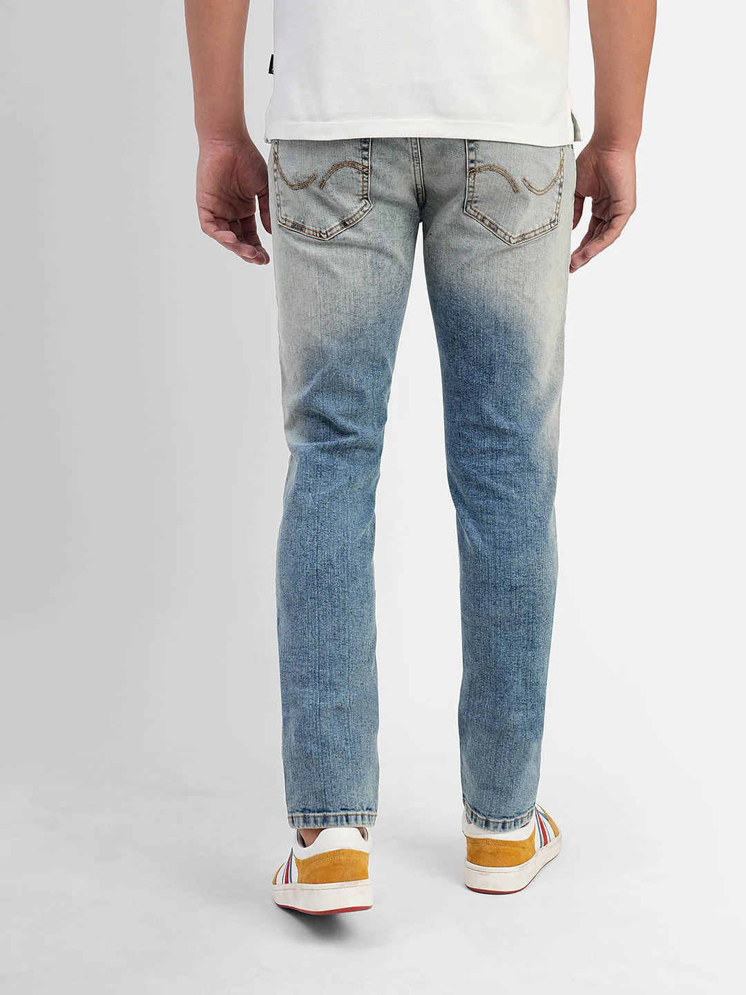Blue Low Rise Distressed Glenn Slim Jeans - Image 4