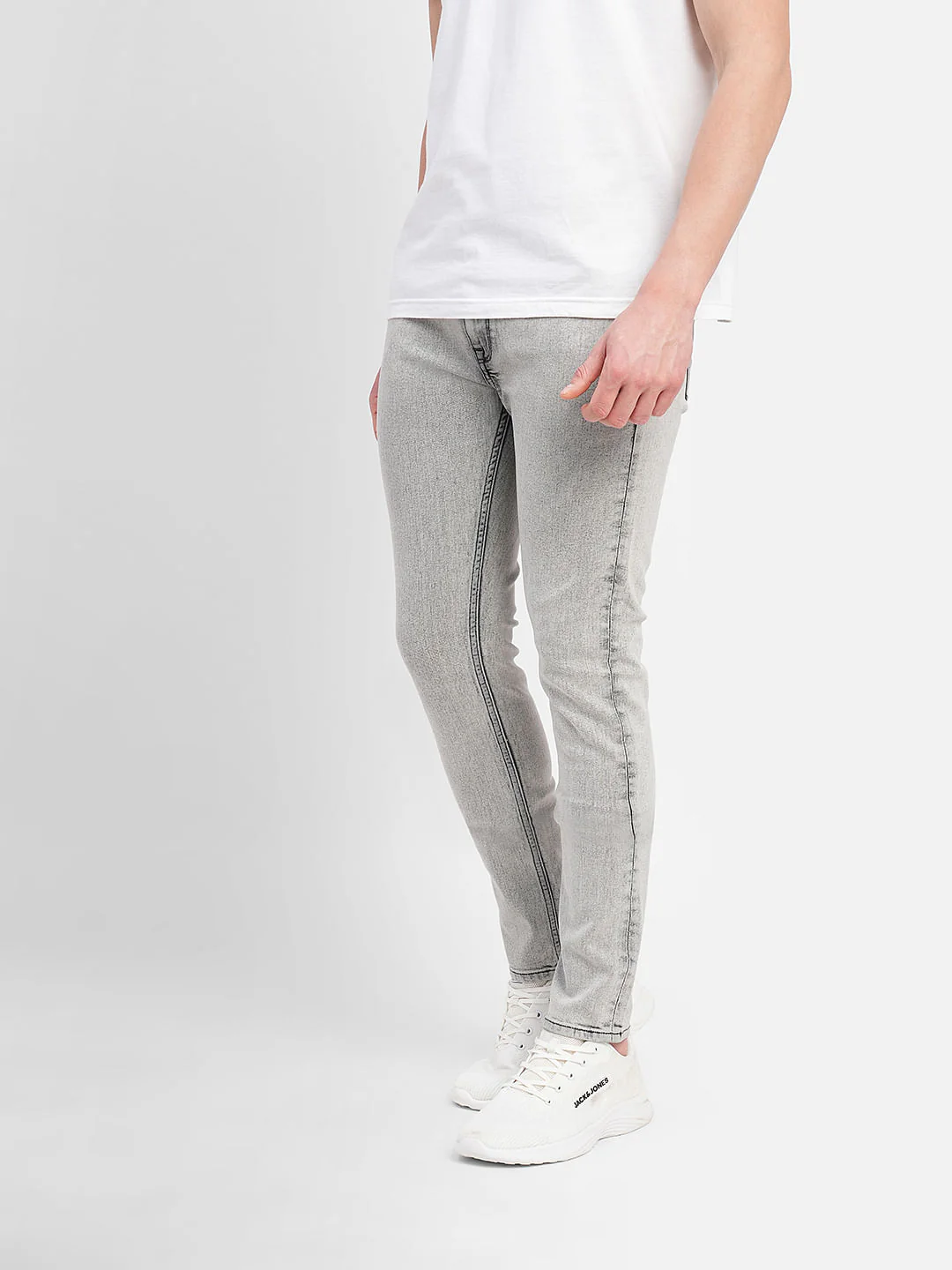 Grey Low Rise Liam Super Skinny Jeans - Image 3