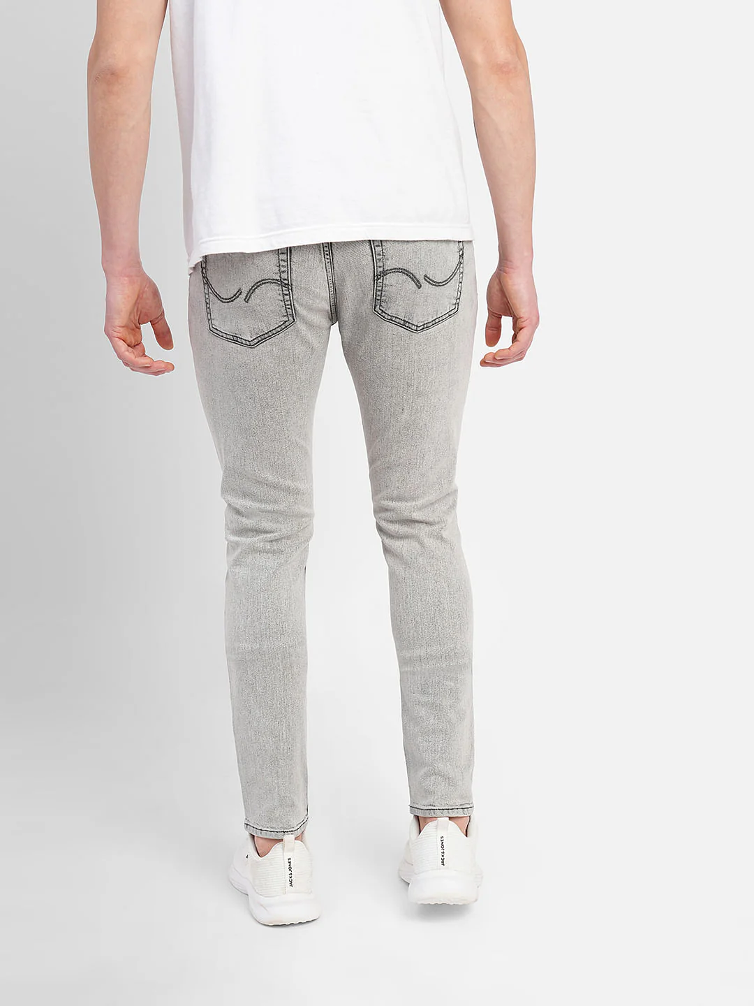 Grey Low Rise Liam Super Skinny Jeans - Image 4