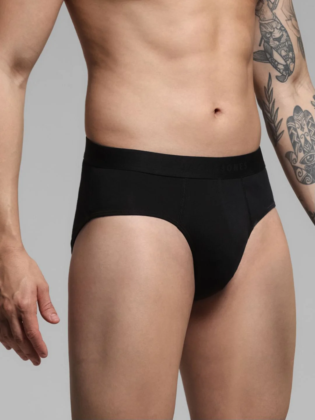 Black Cotton Modal Briefs - Image 2