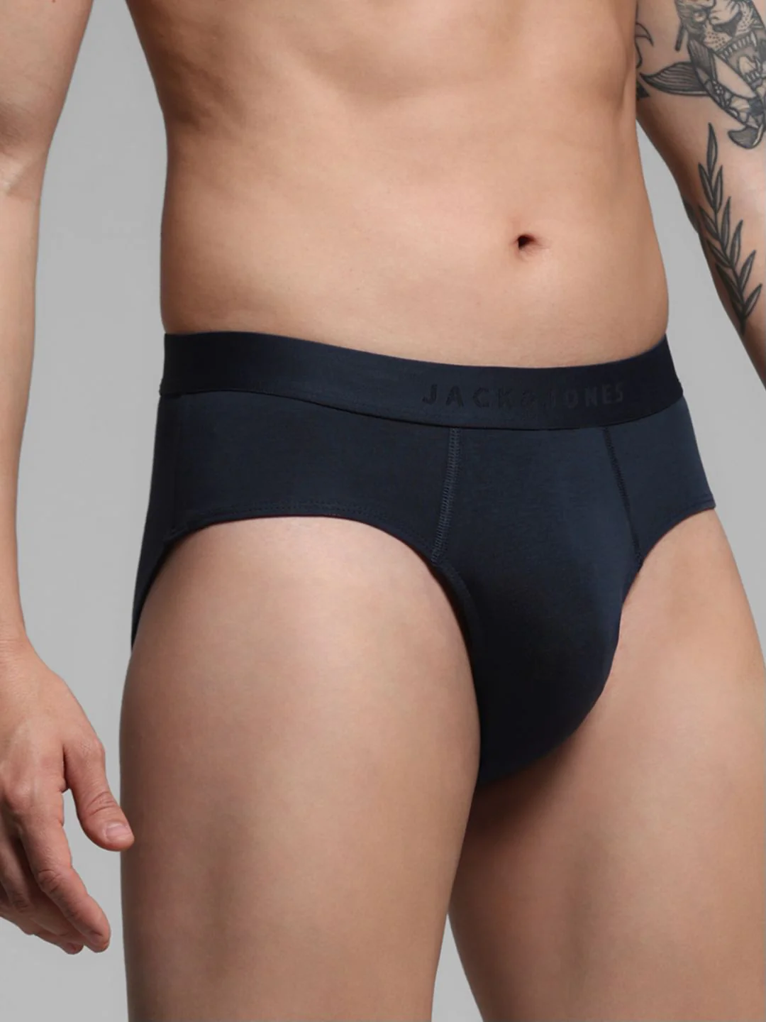 Navy Blue Cotton Modal Briefs - Image 2