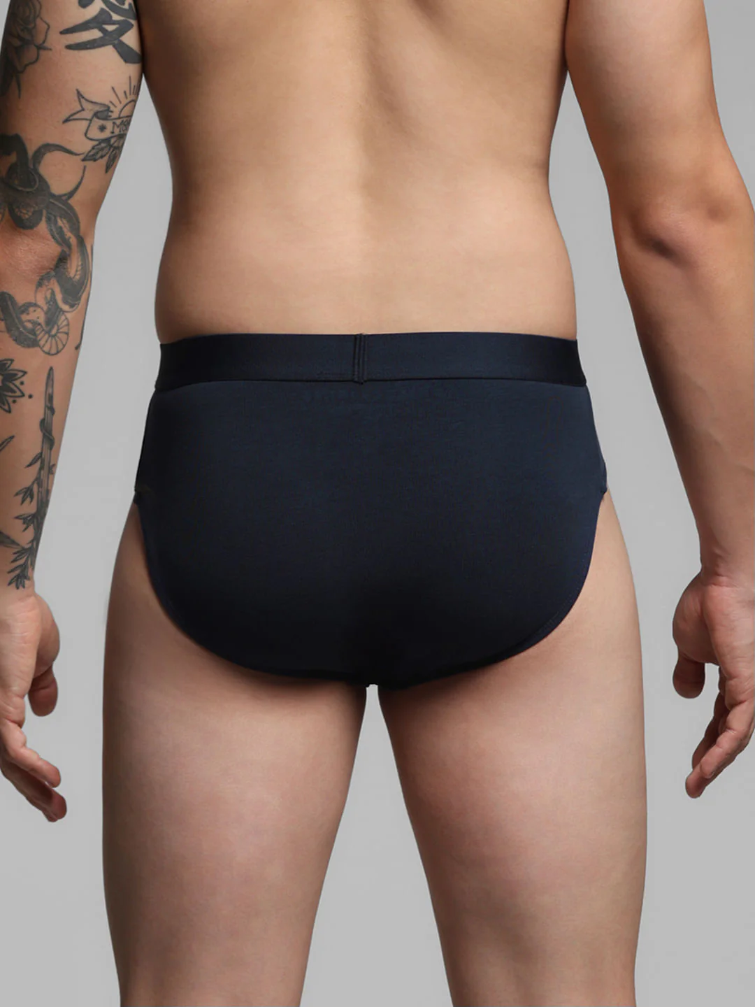 Navy Blue Cotton Modal Briefs - Image 3