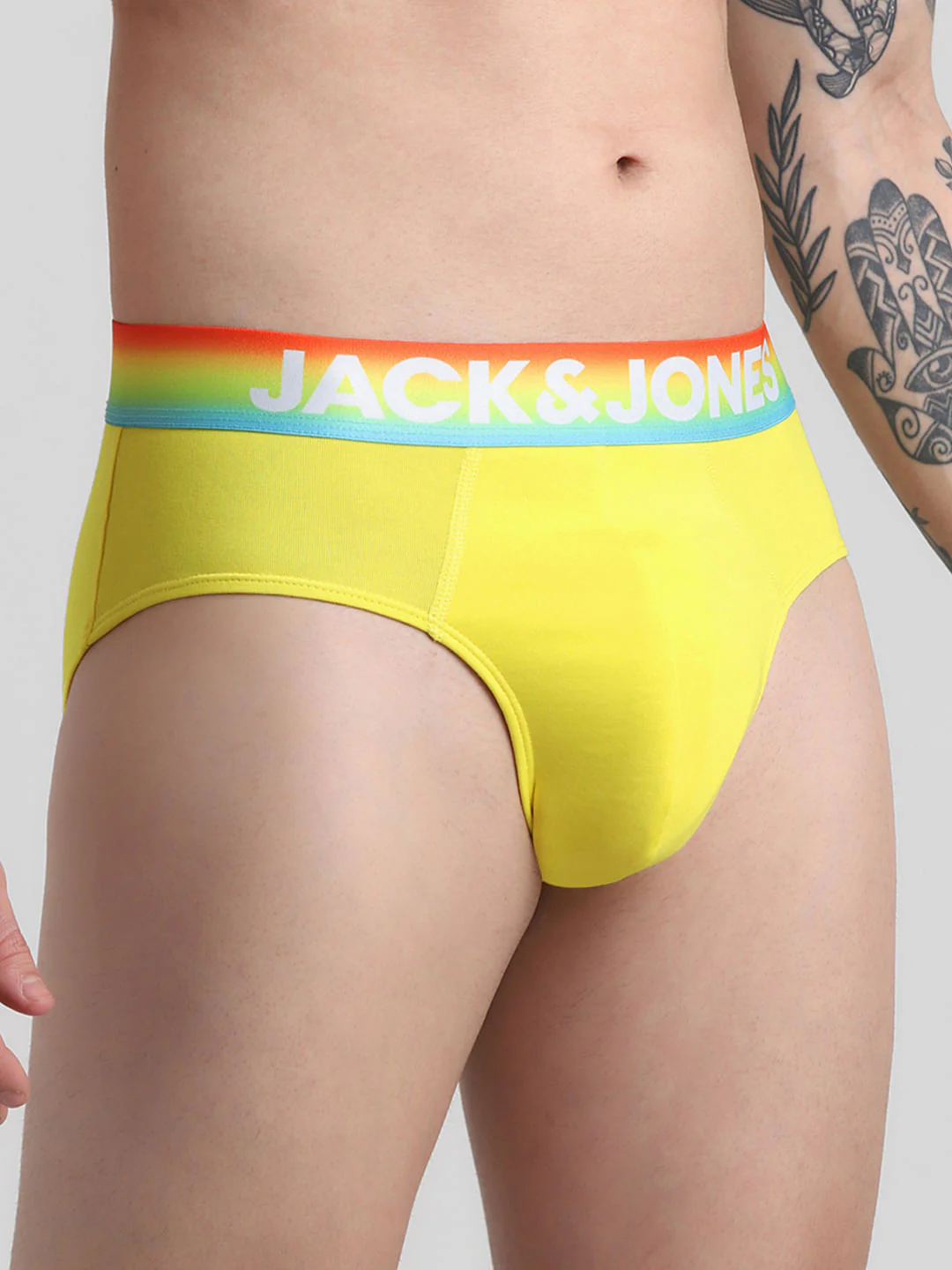Yellow Logo Print Briefs - Image 4