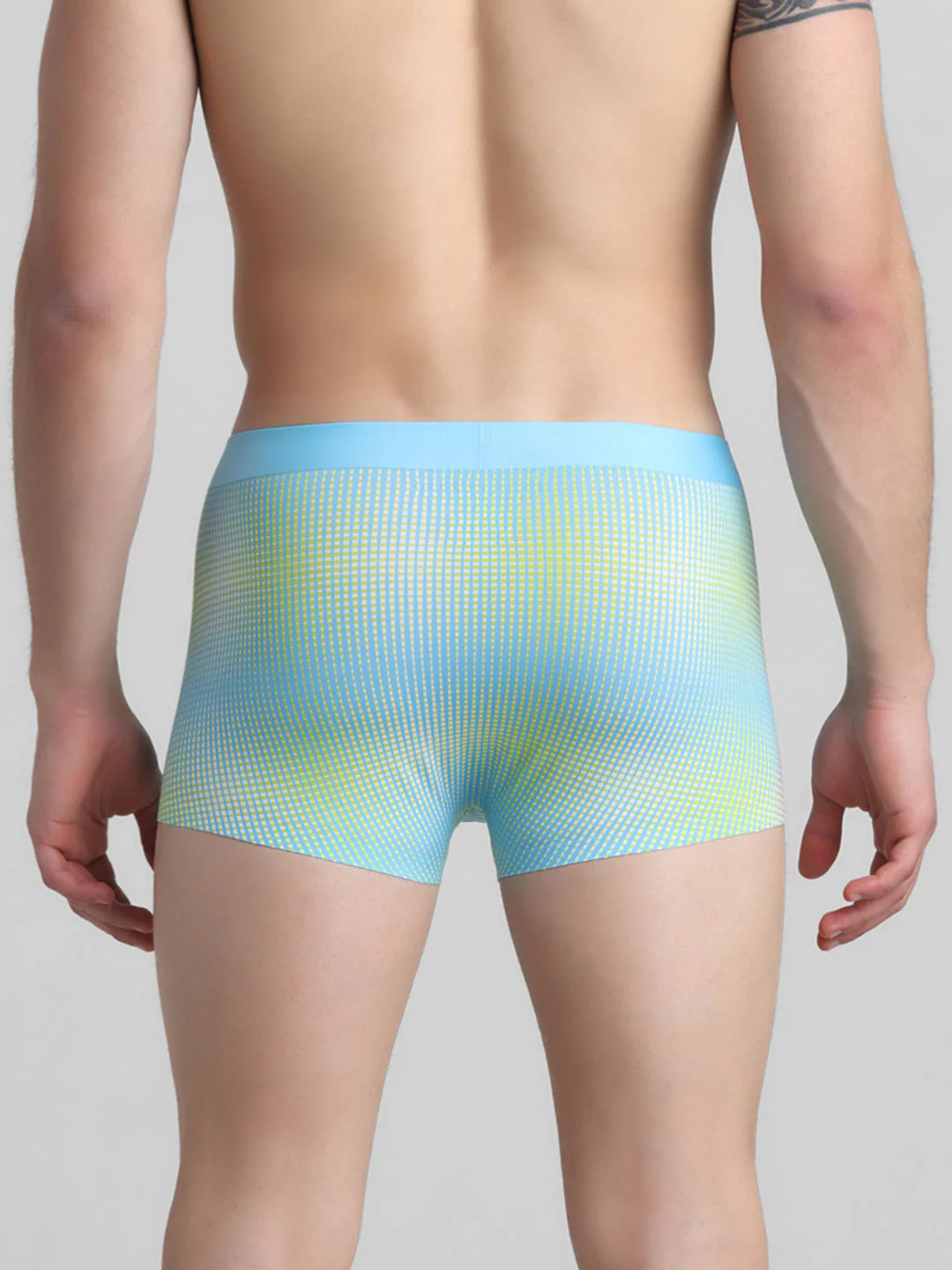 Lime Yellow Printed Trunks - Image 3
