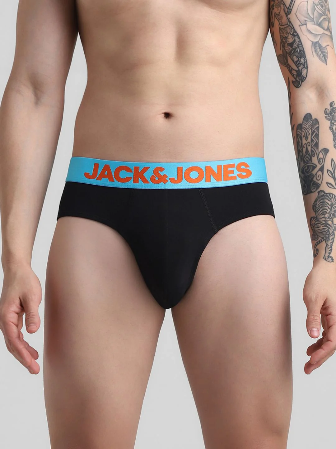 Pack Of 2 Black & Grey Logo Print Briefs - Image 2