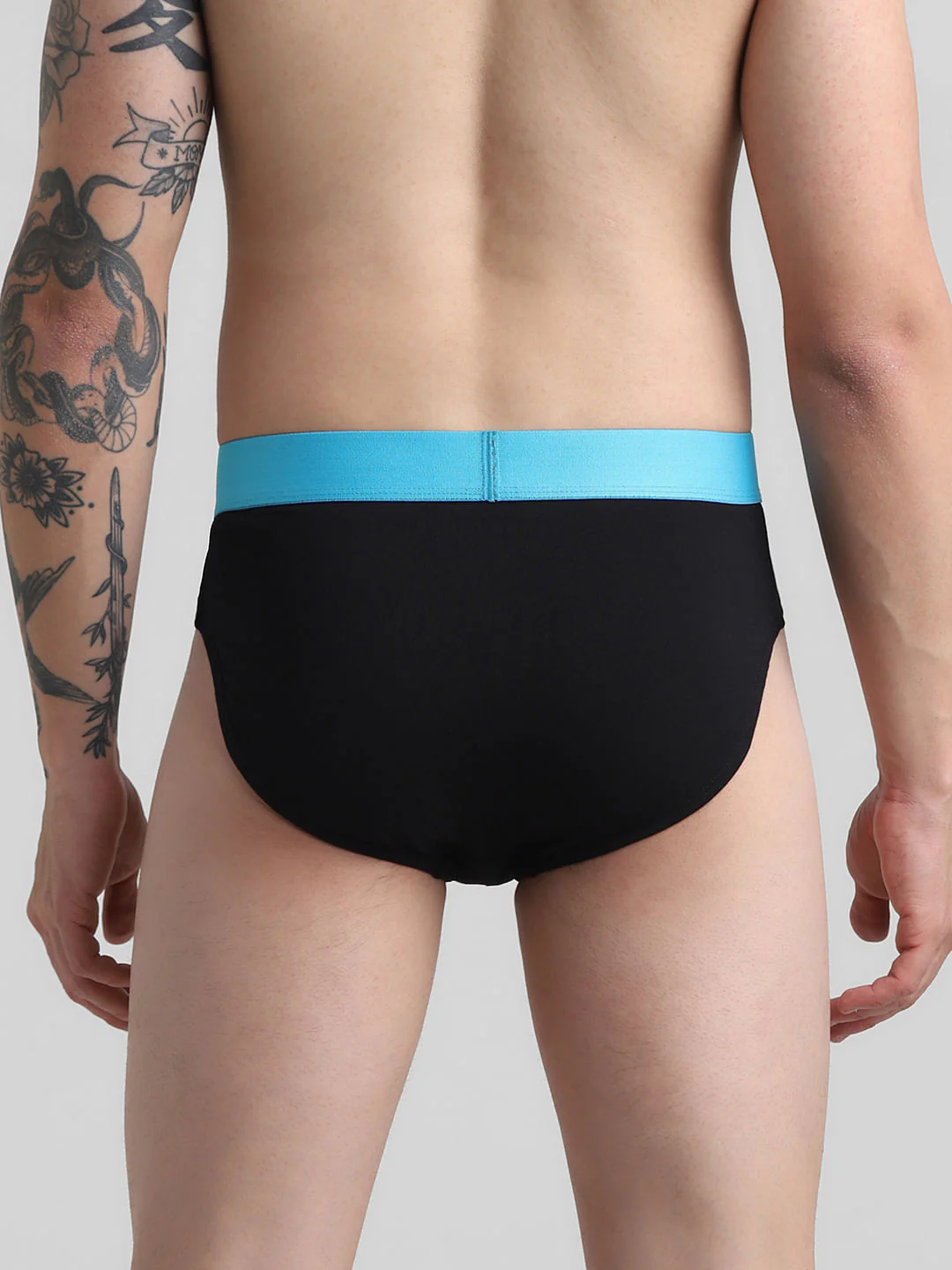 Pack Of 2 Black & Grey Logo Print Briefs - Image 5