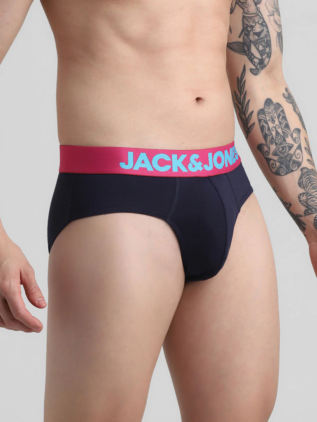 Pack Of 2 Blue & Black Logo Print Briefs - Image 4