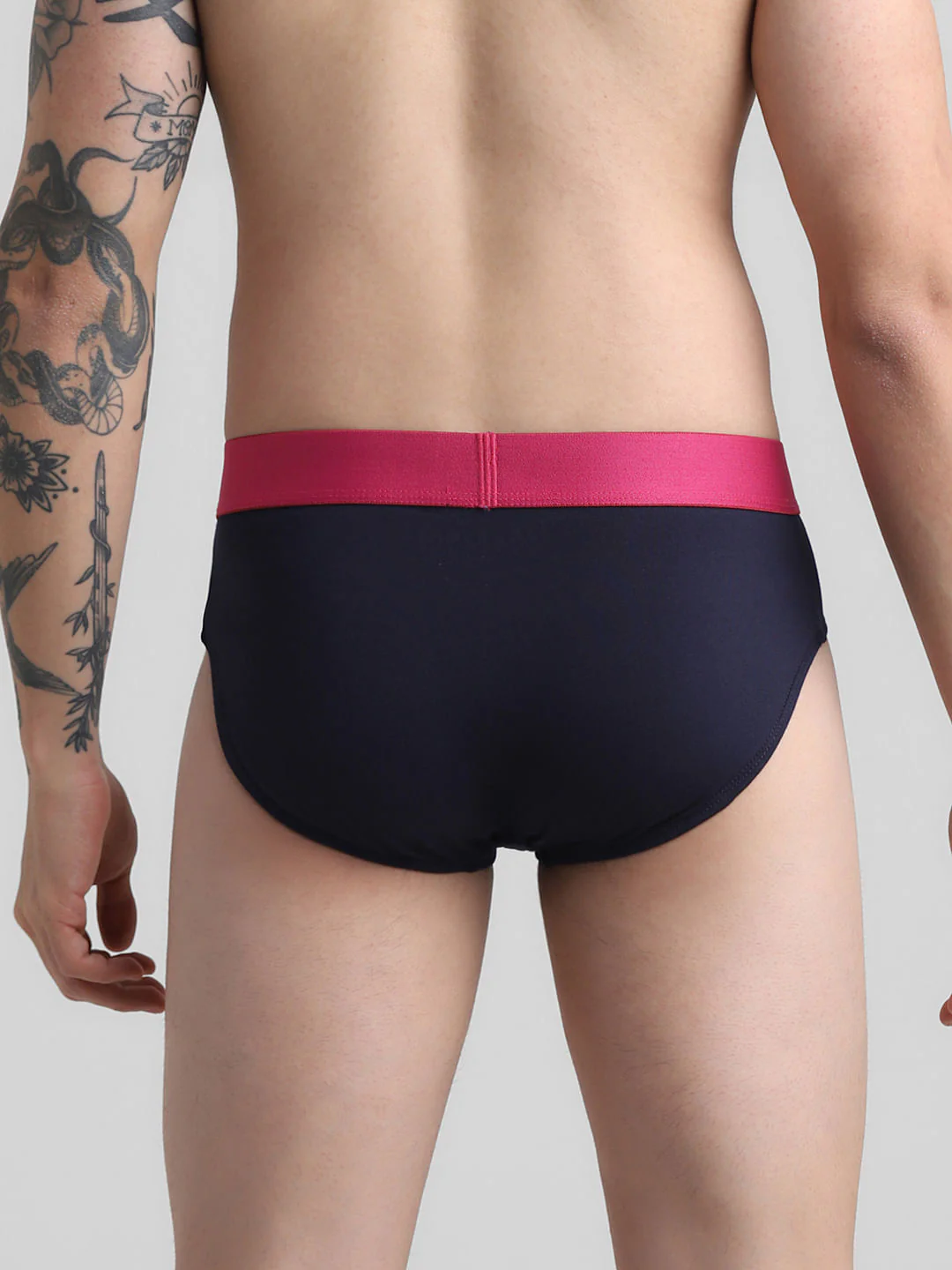 Pack Of 2 Blue & Black Logo Print Briefs - Image 5