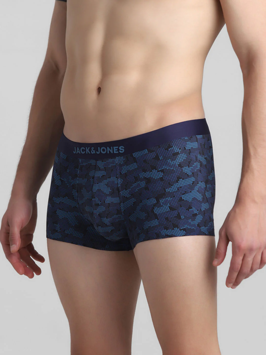 Navy Blue Camo Print Trunks - Image 2