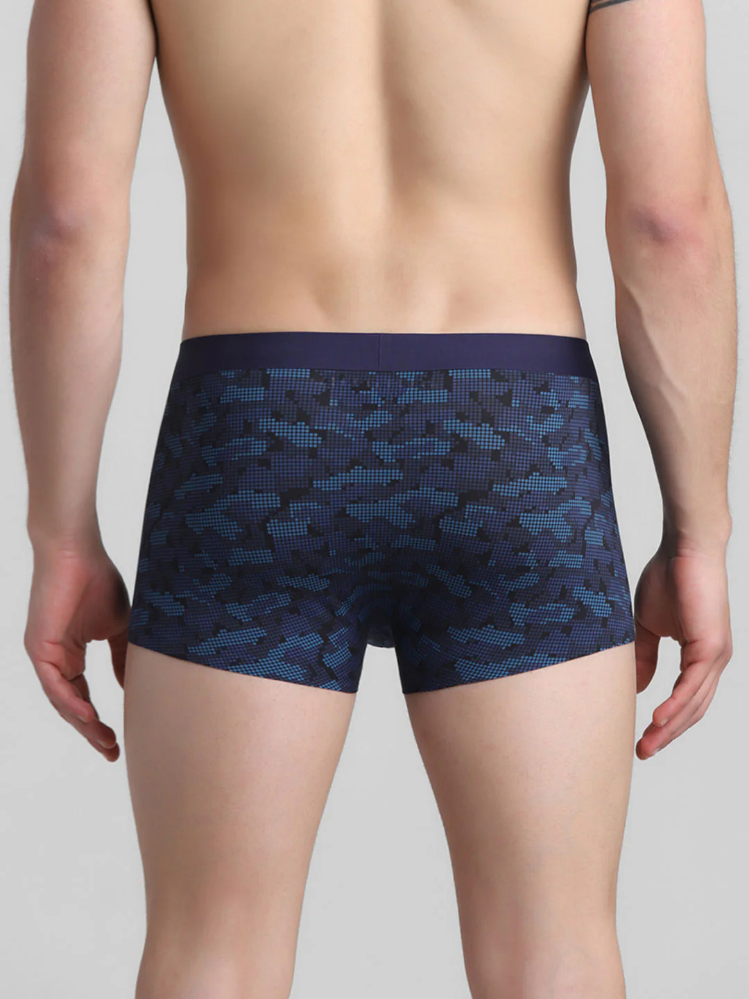 Navy Blue Camo Print Trunks - Image 3