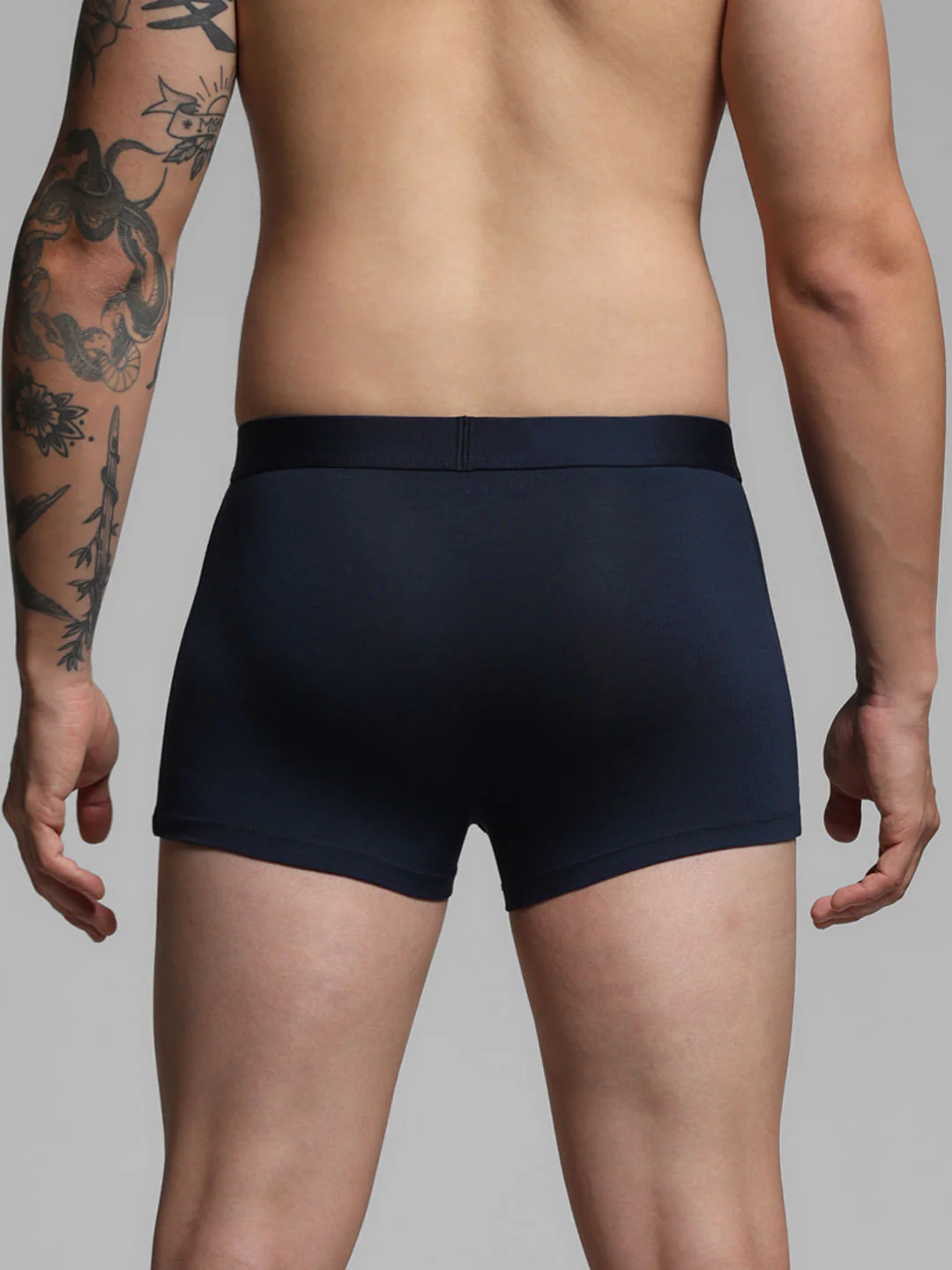 Navy Blue Cotton Modal Trunks - Image 3