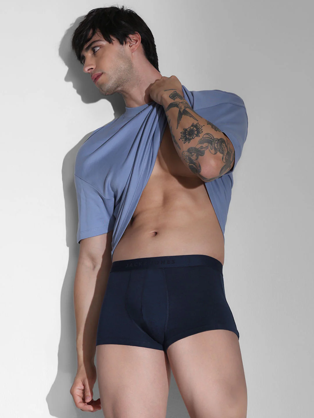 Navy Blue Cotton Modal Trunks - Image 5