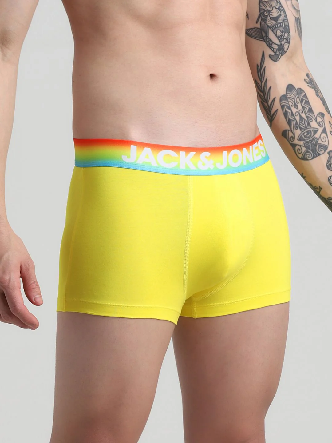 Yellow Logo Print Trunks - Image 2