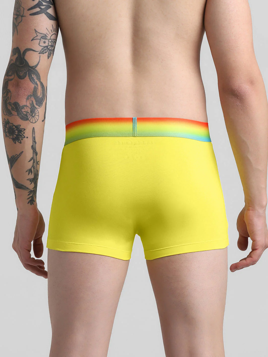 Yellow Logo Print Trunks - Image 3