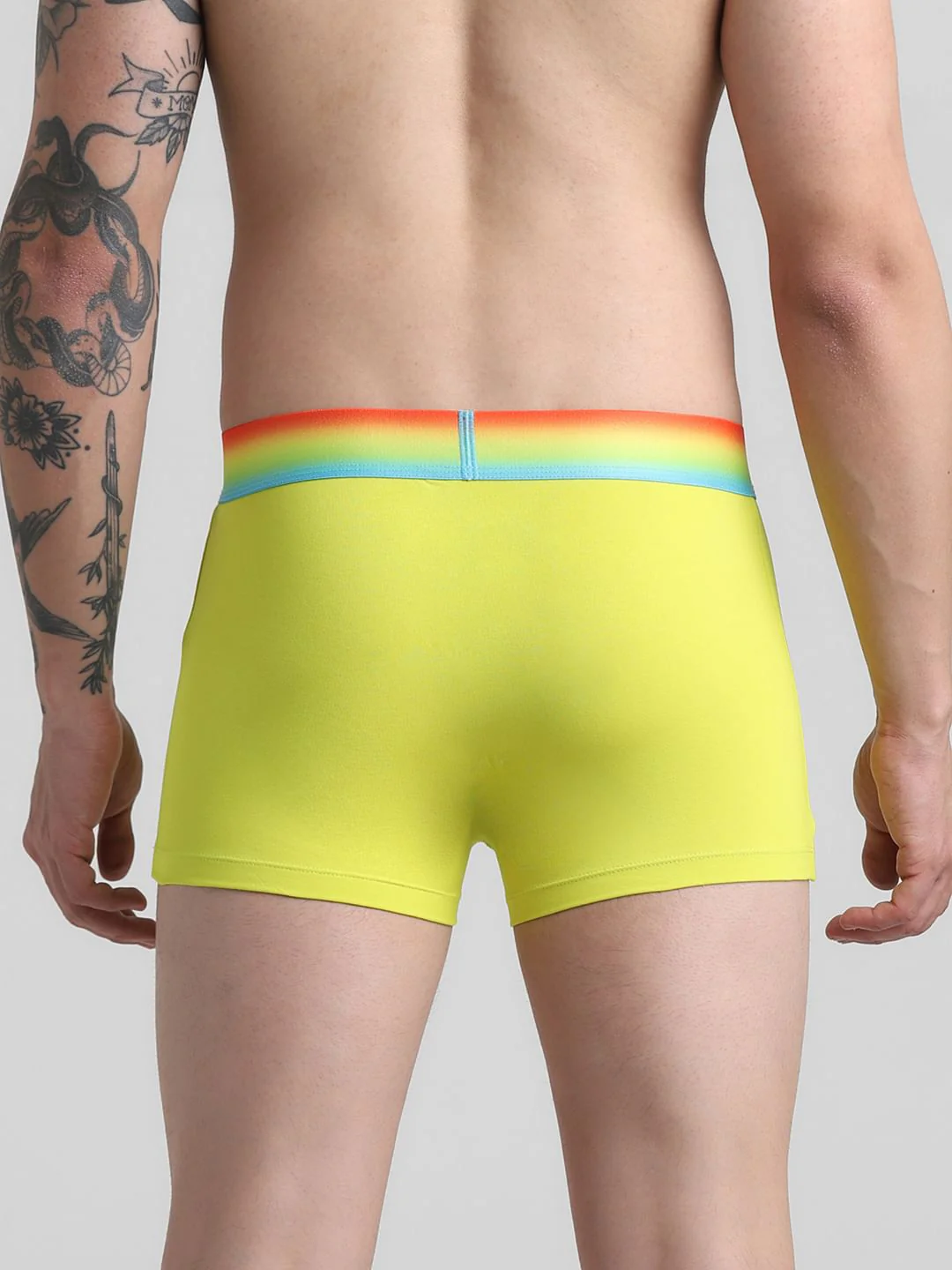 Yellow Logo Print Trunks - Image 3