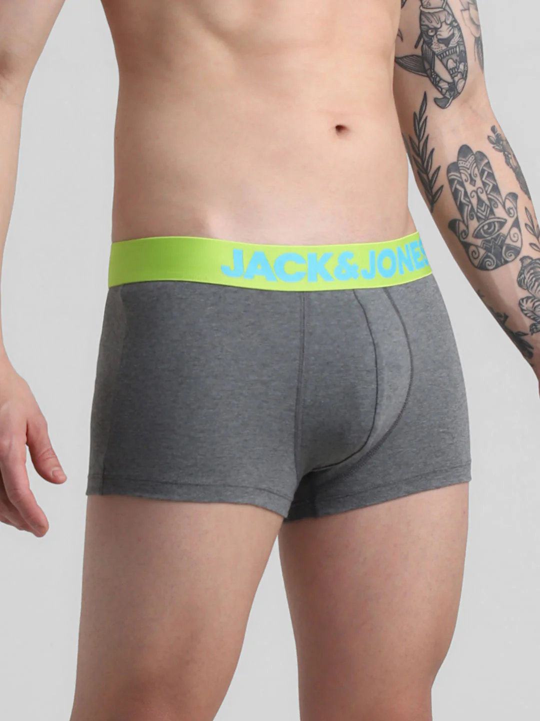 Pack Of 2 Grey & Black Logo Print Trunks - Image 4