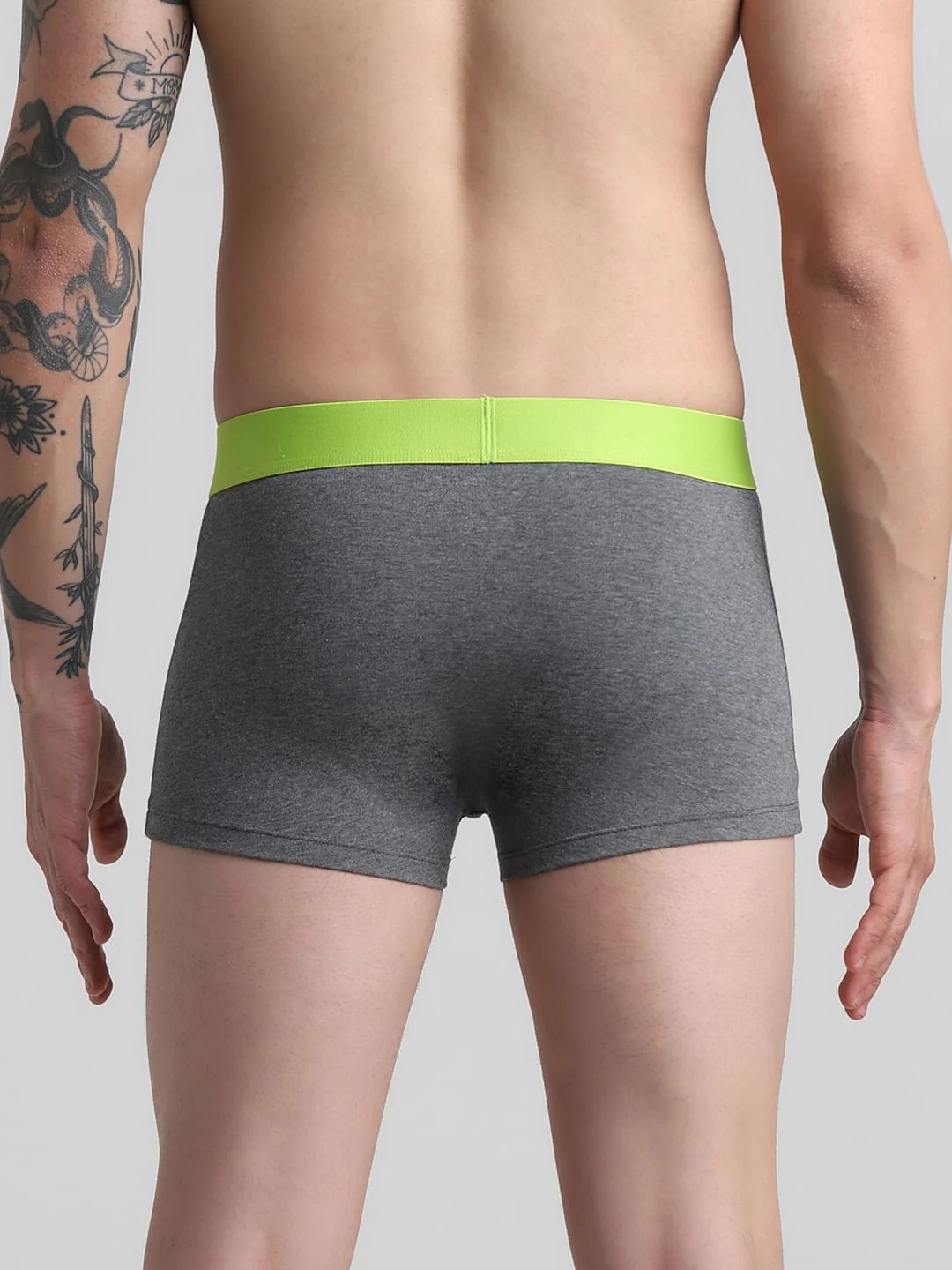 Pack Of 2 Grey & Black Logo Print Trunks - Image 5