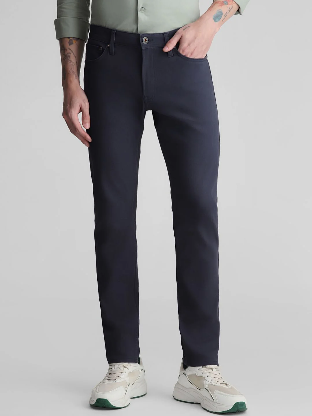 Navy Blue Low Rise Glenn Slim Fit Jeans