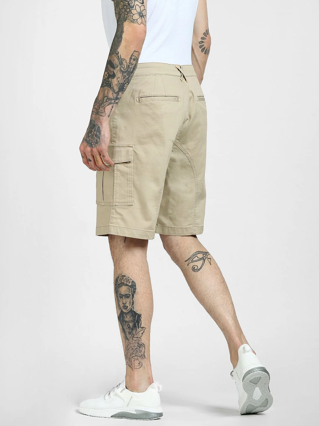 Beige Cargo Shorts - Image 4