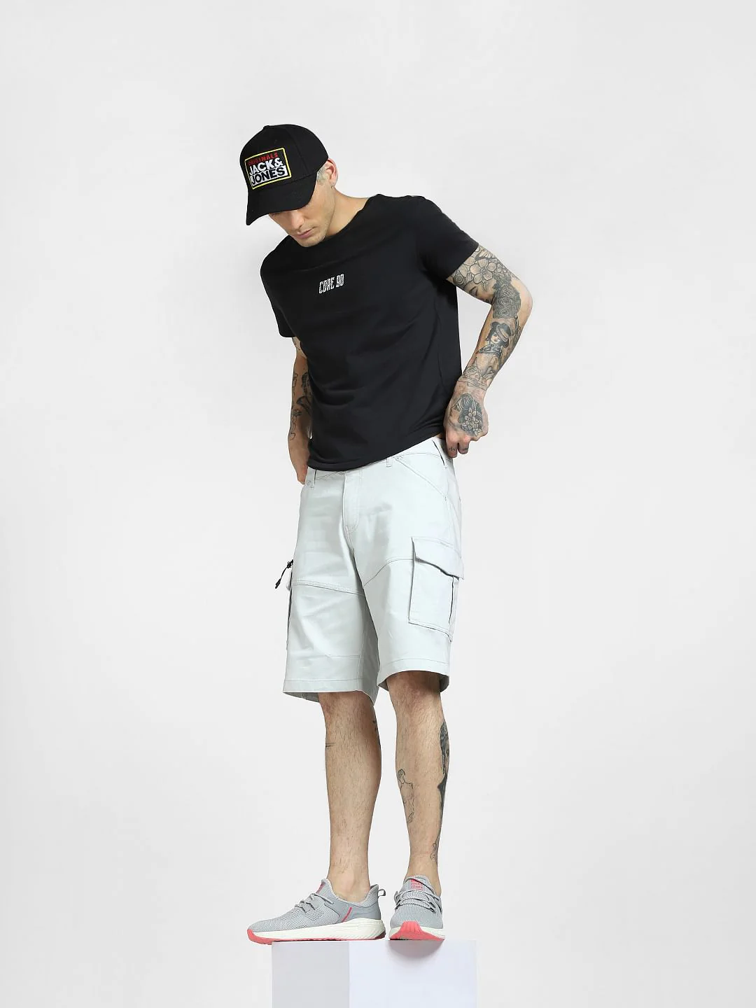 Grey Cargo Shorts