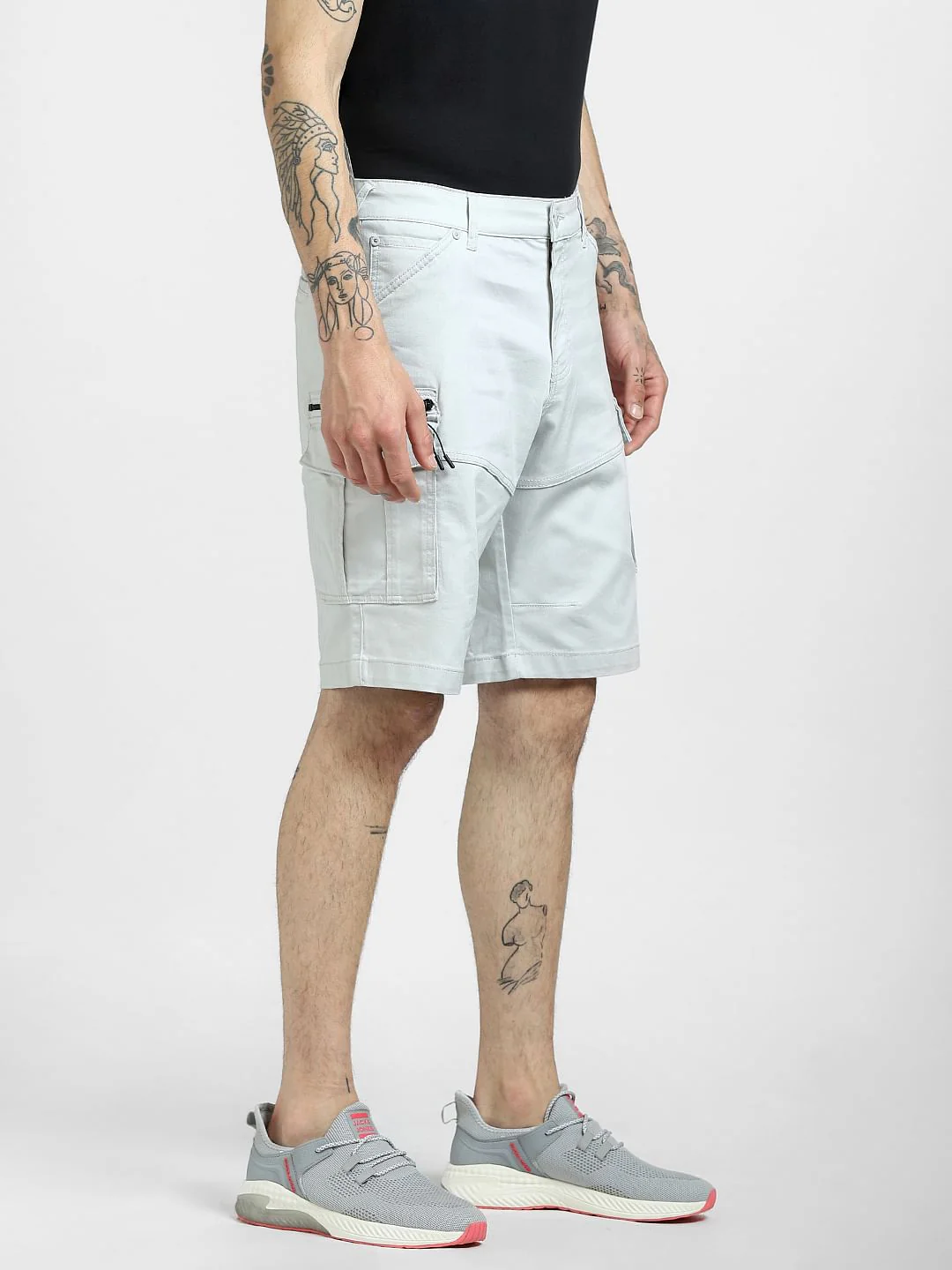 Grey Cargo Shorts - Image 3