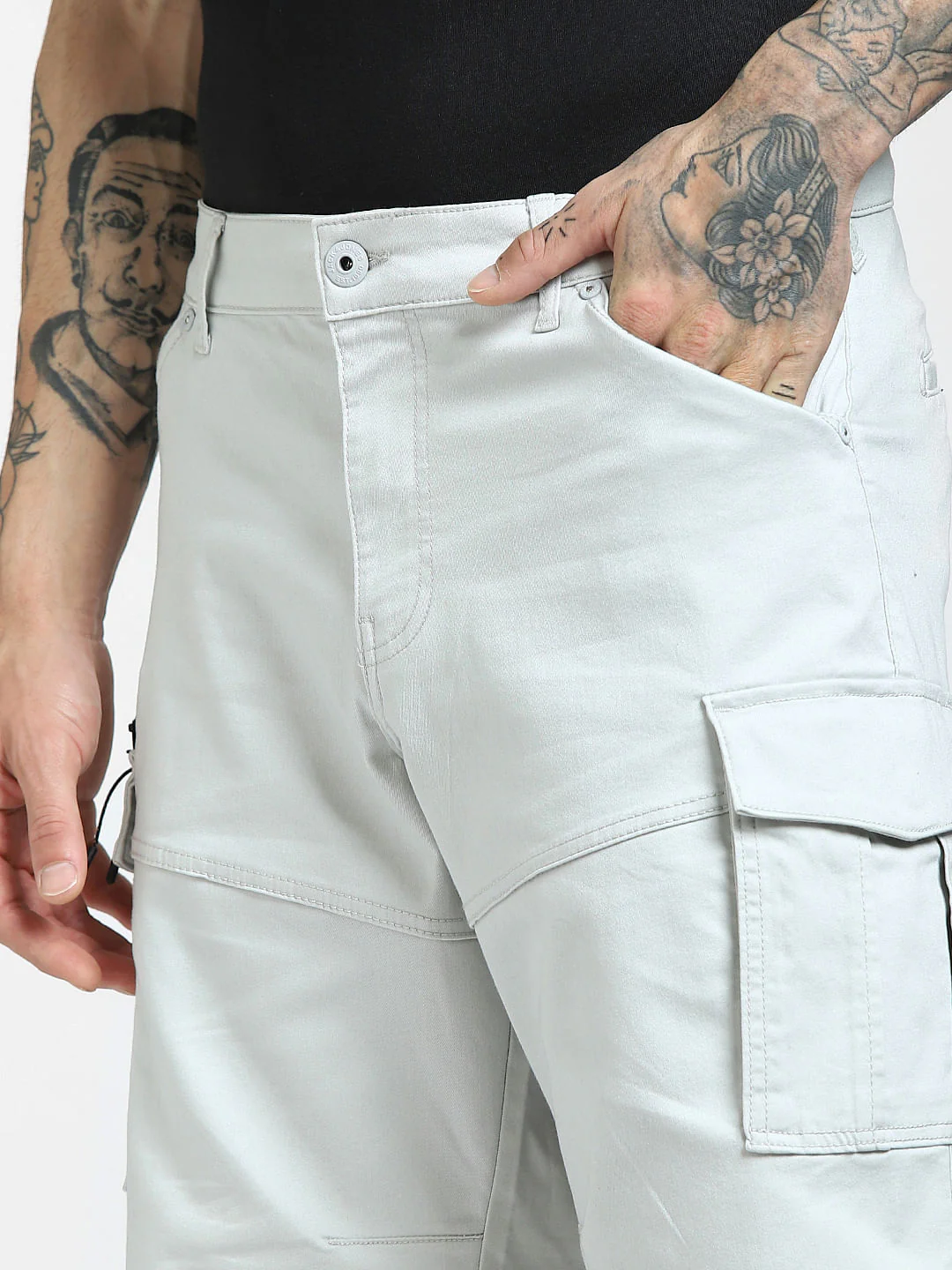 Grey Cargo Shorts - Image 5