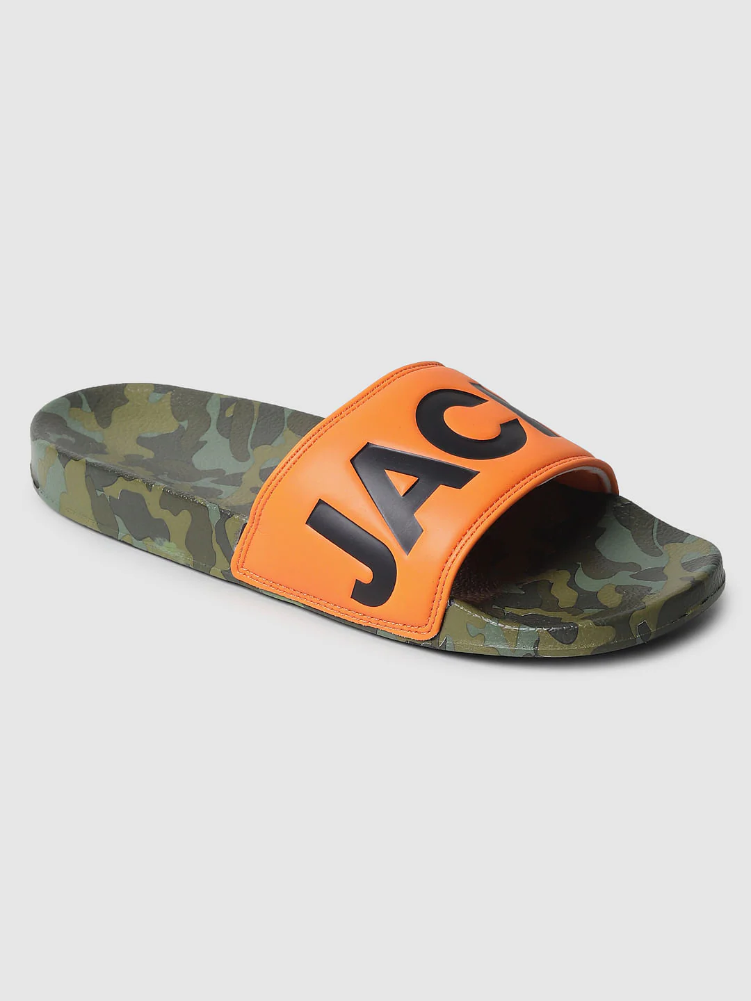Orange Camo Print Sliders - Image 3