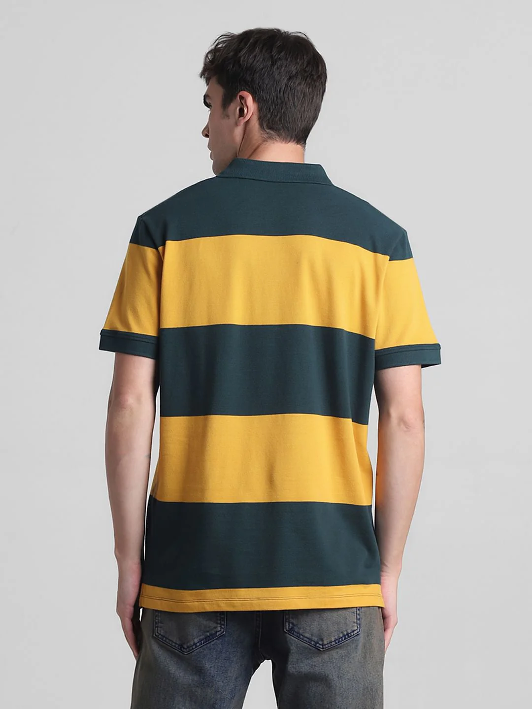 Green Colourblocked Polo T-shirt - Image 4