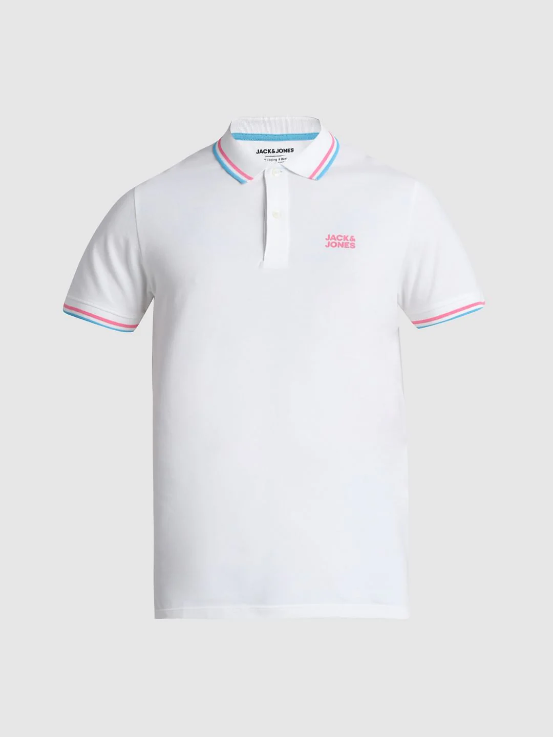 White Contrast Tipping Polo T-Shirt - Image 7