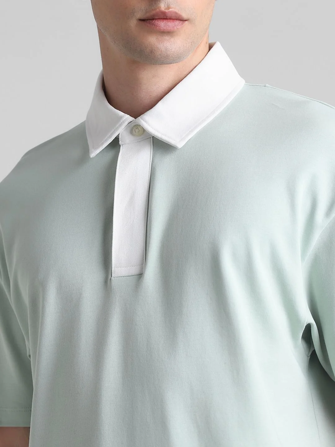 Green Cotton Oversized Polo T-shirt - Image 5