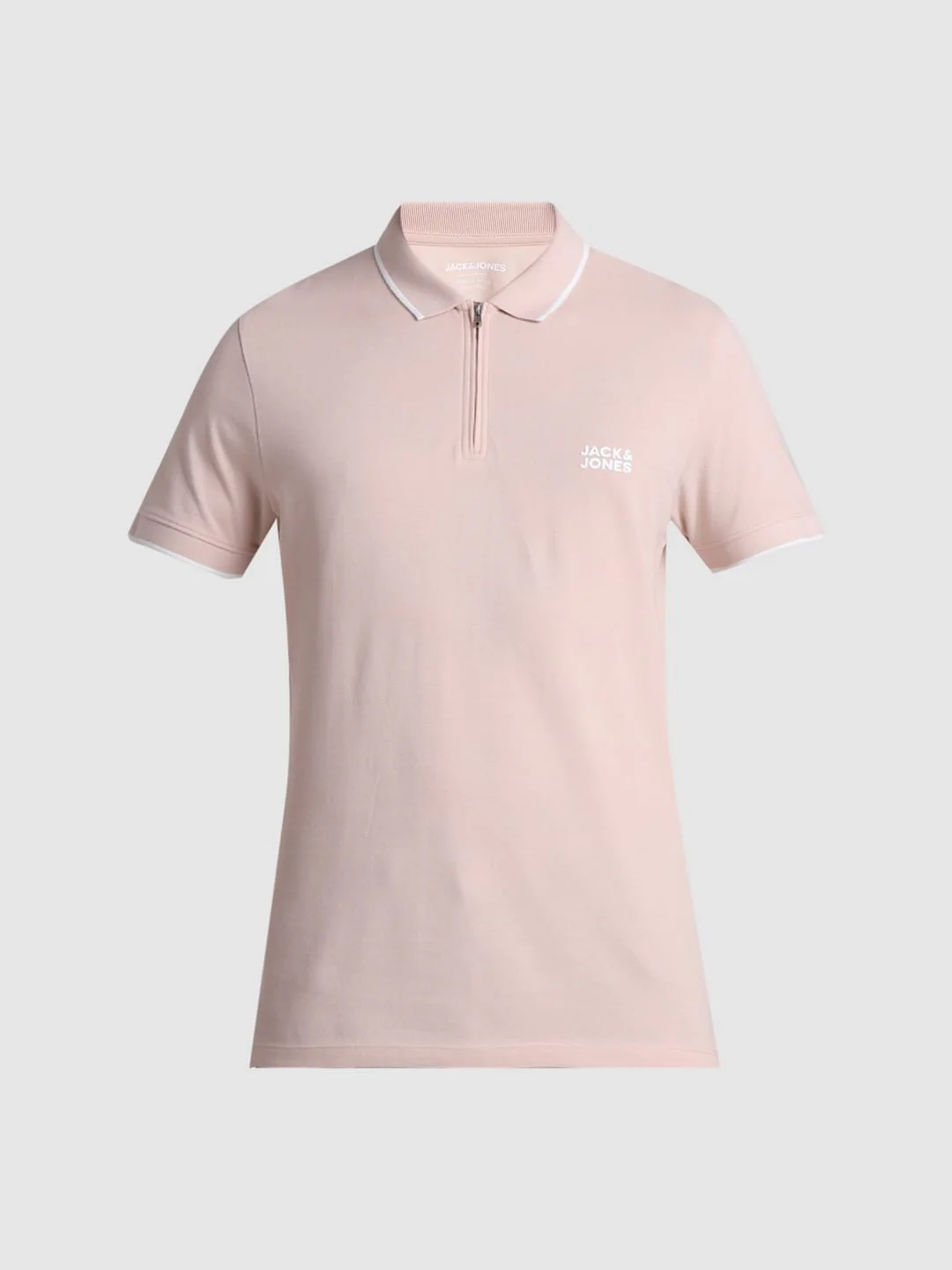 Pink Zip Detail Polo T-shirt - Image 7