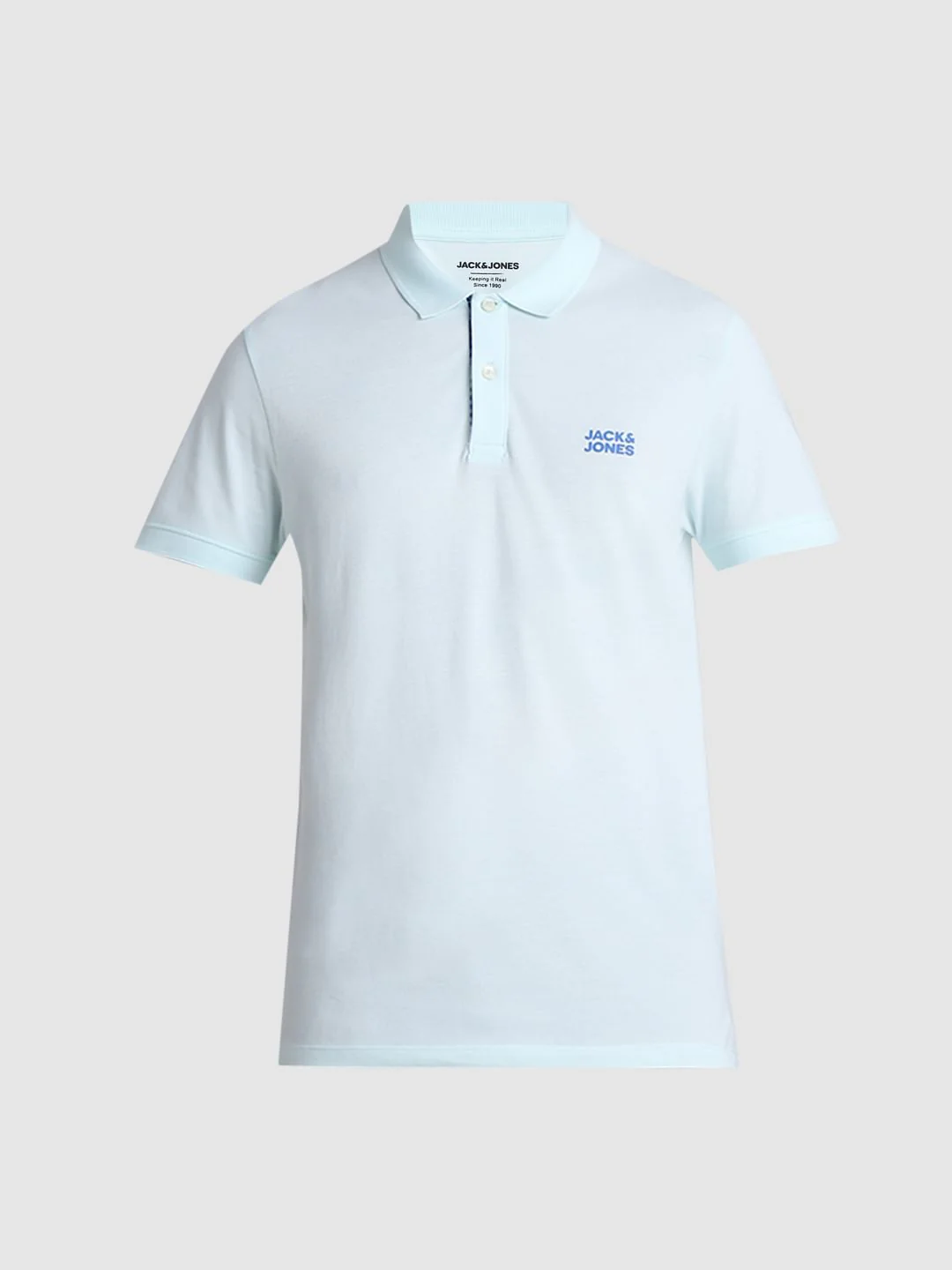 Blue Check Placket Polo T-shirt - Image 7