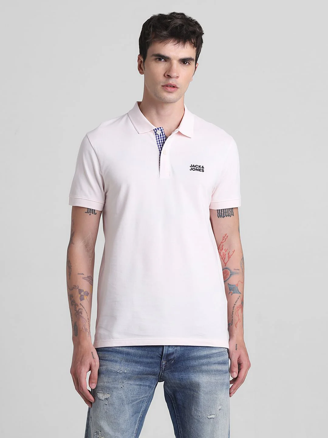 Pink Cotton Polo T-shirt - Image 2