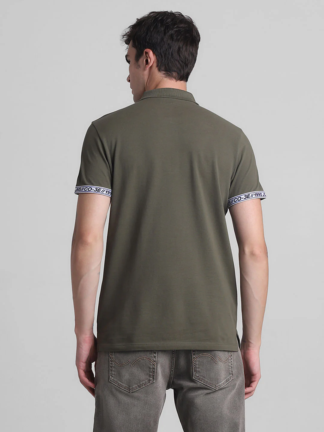 Green Logo Tape Print Polo T-shirt - Image 4
