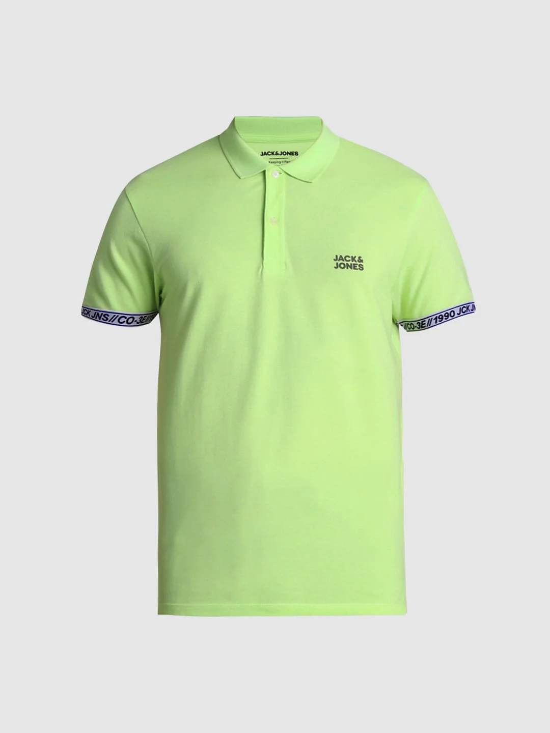 Green Ribbed Sleeves Polo T-Shirt - Image 7