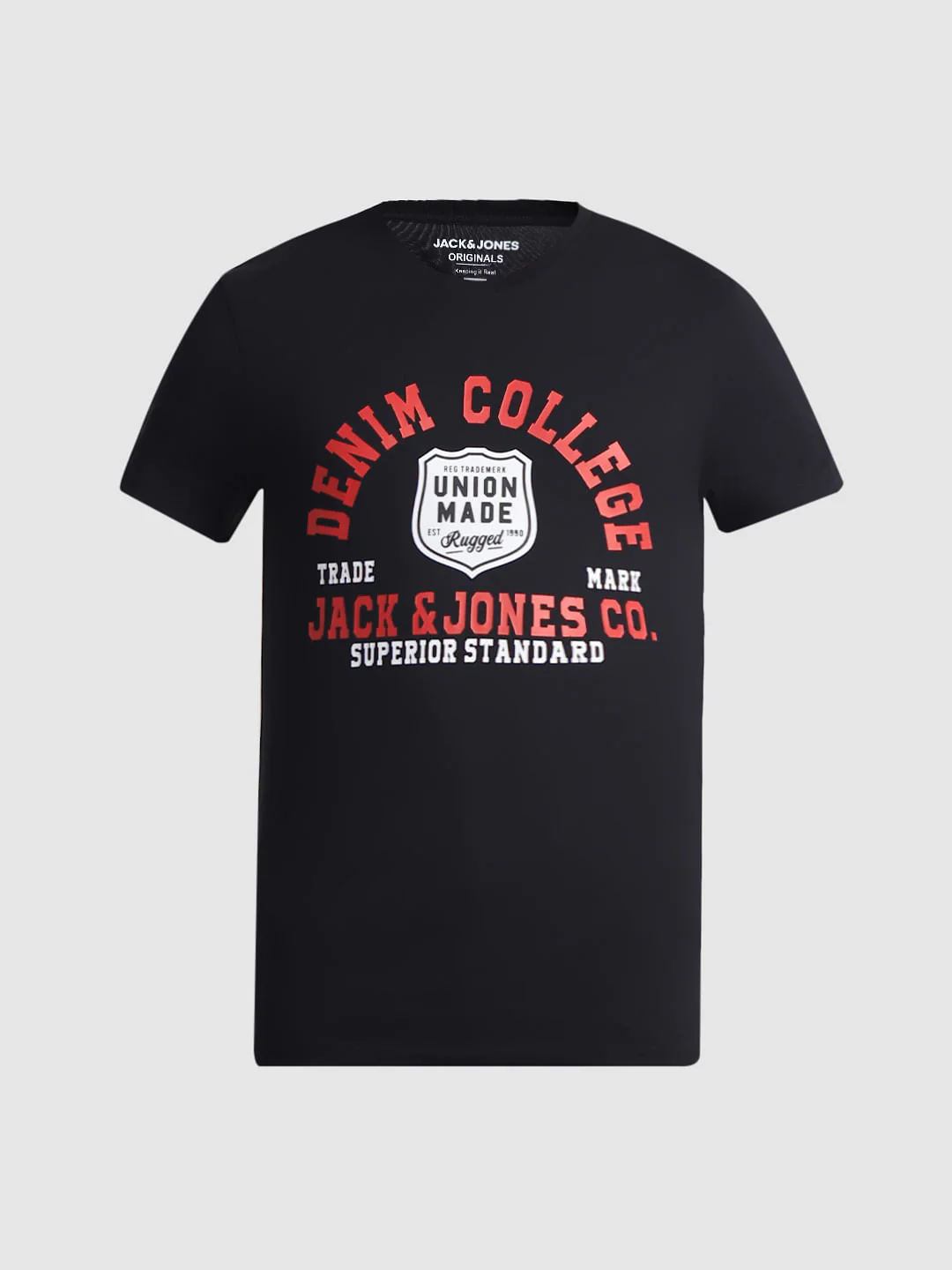 Black Graphic Print Crew Neck T-shirt - Image 7