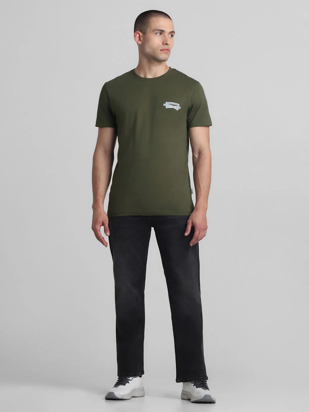 Green Cotton Crew Neck T-shirt - Image 6